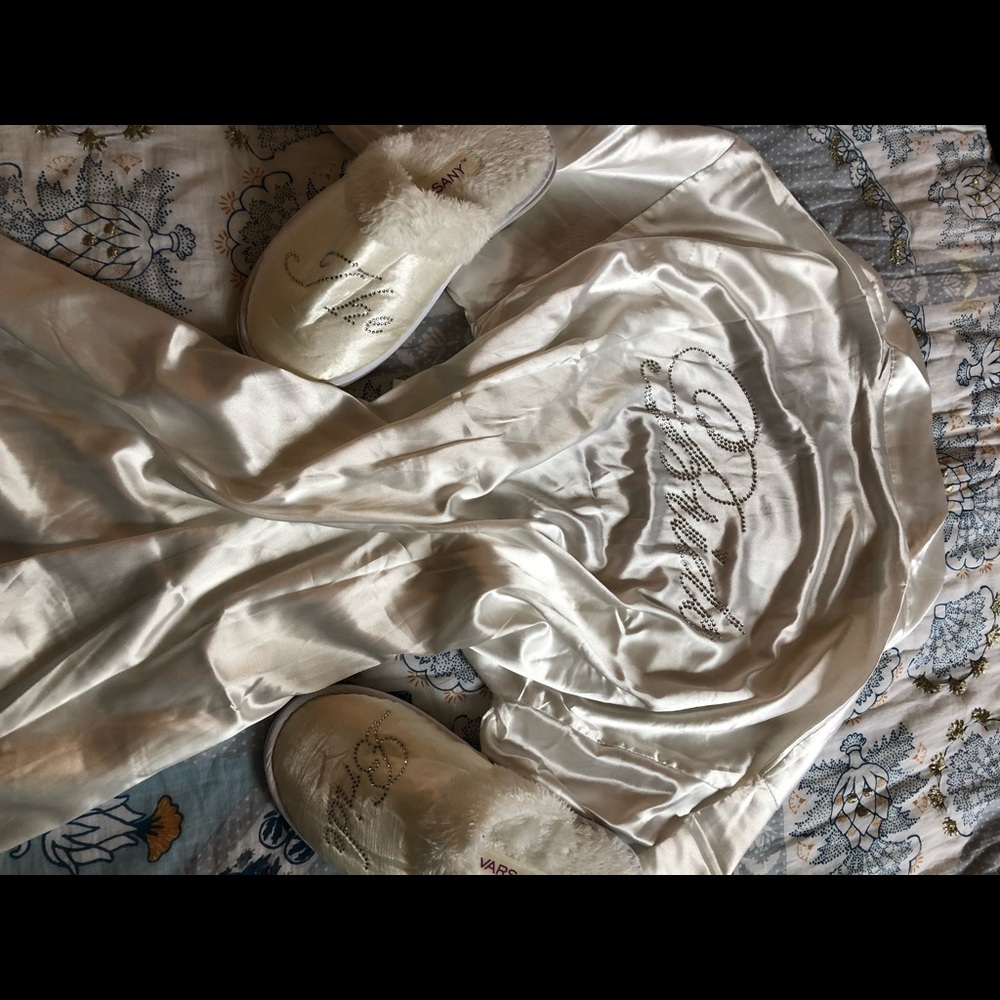 Bride Robe and Slippers